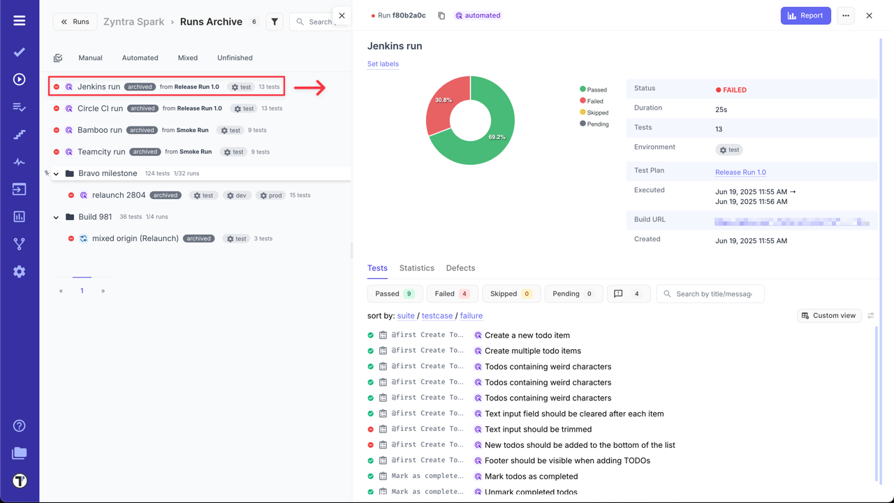 Testomat.io - Run Report
